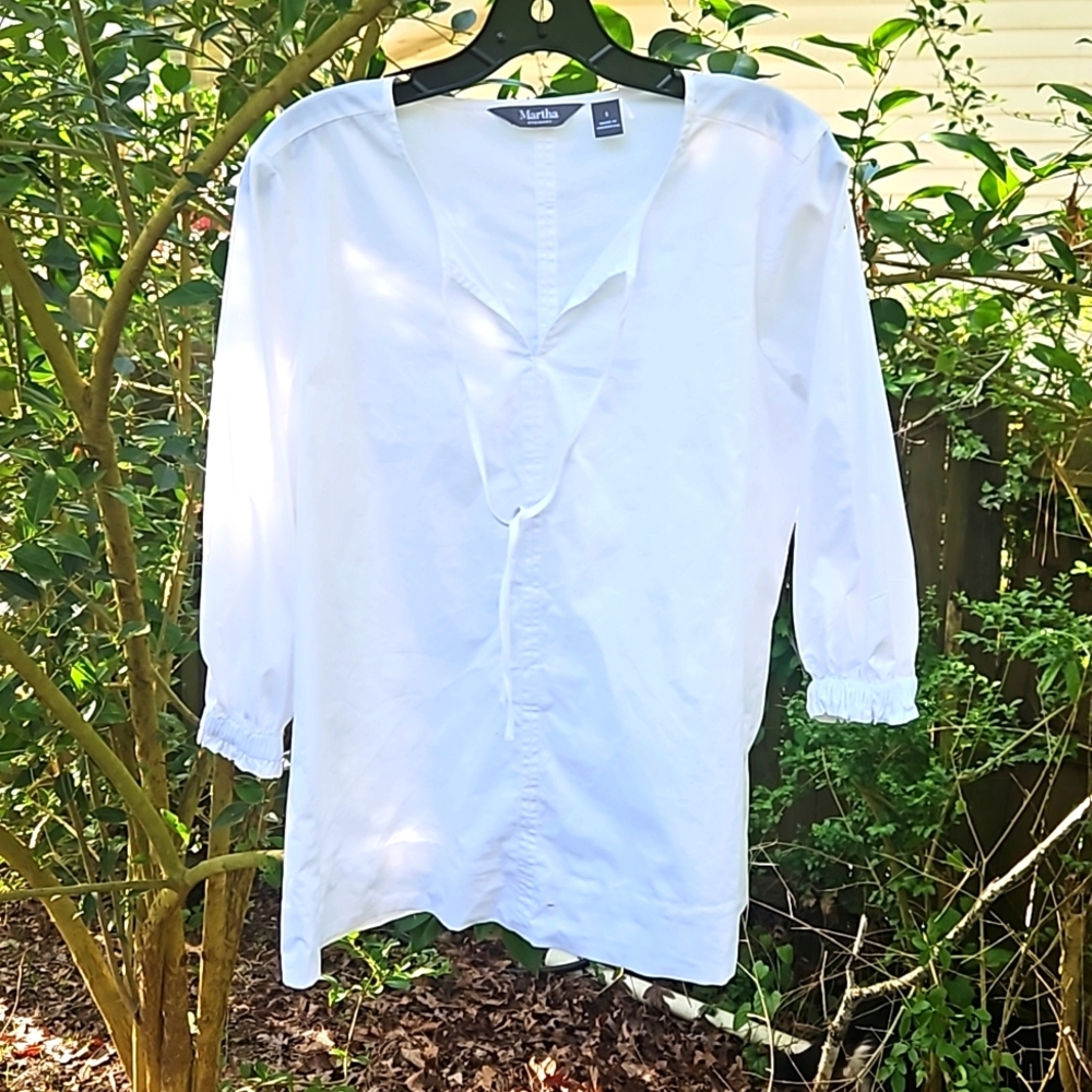 White Martha Stewart Blouse